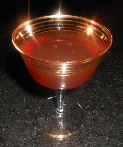 gold rimmed cocktail glass