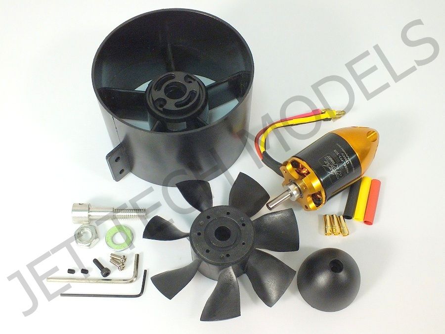 92mm Ducted Fan Unit w 1500KV Outrunner Brushless Motor