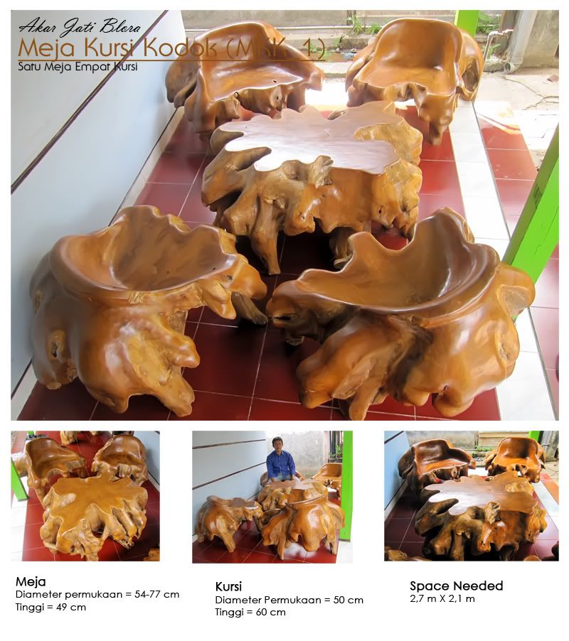 Frog Table Chairset Furniture (c) siswanto11 indonesia wood furniture