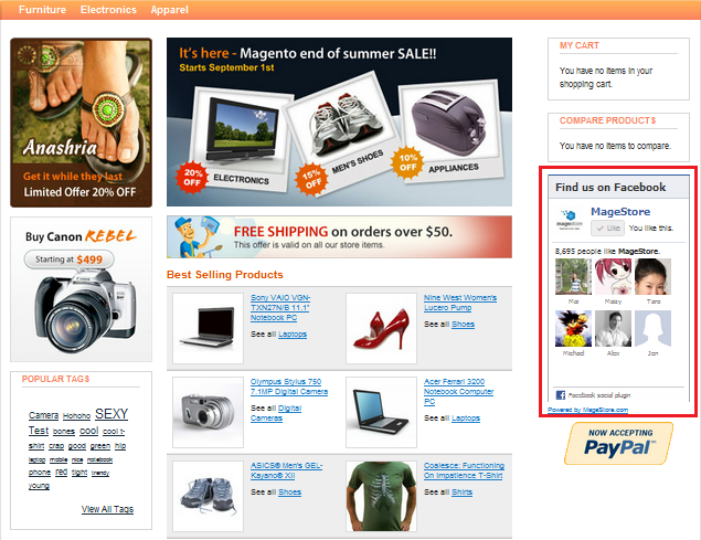 Magento Facebook Fanbox