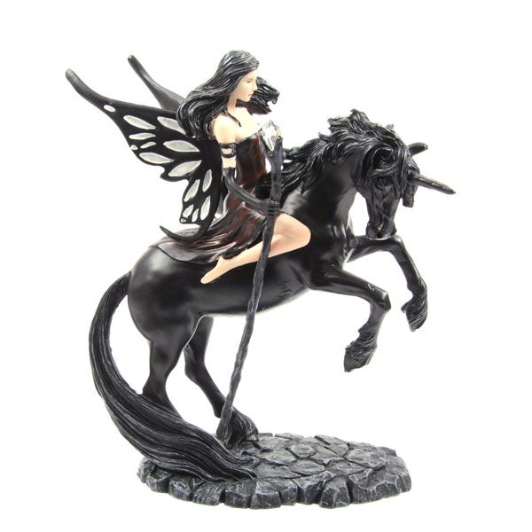 black unicorn figurine