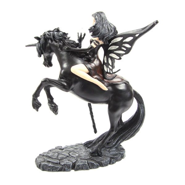 black unicorn figurine