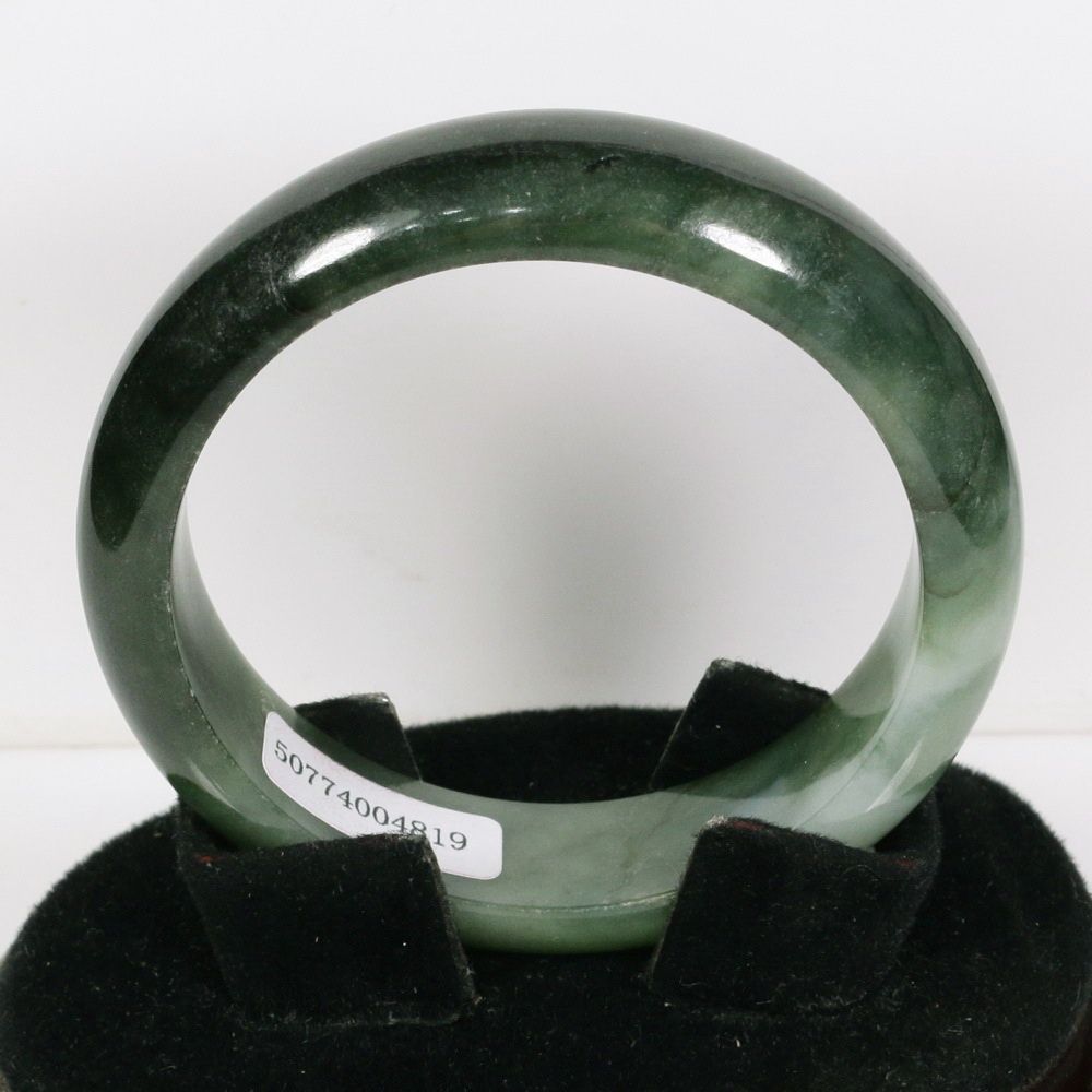 Certified 51mm Imperial Silky Green Bangle Bracelet Real Genuine A