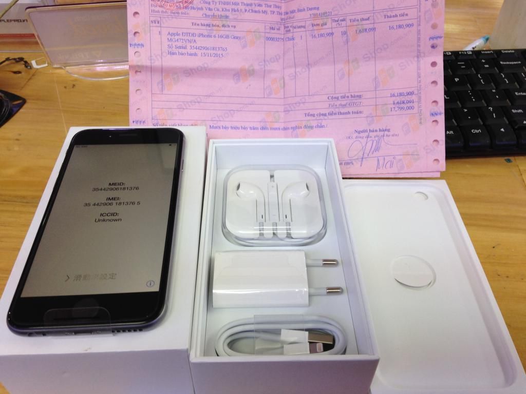 iPhone 6 16Gb Gray Hàng Chính Hãng FPT Đã Active Chưa Xài